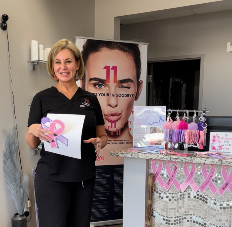 Staff welcoming a new client to a med spa in Wilmington, IL