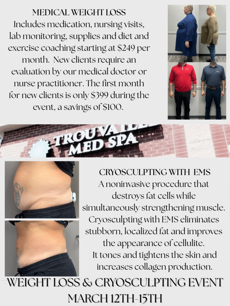 Weight Loss Program Starts at $5 per unit or $249 per month. Includes GLP 1 Medication Nursing Visits Diet and Exercise Coaching